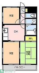 サンライフ河辺 3DKの間取図画像
