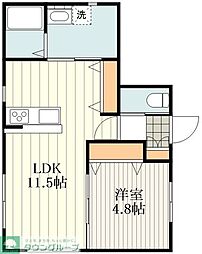 Deux Maisons K.K 1LDKの間取図画像