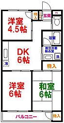 第七フラワーハイツ 3DKの間取図画像
