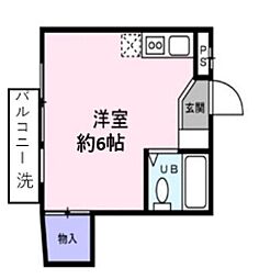 リエパレス立川 ワンルームの間取図画像