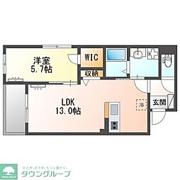 サンジュ(Sanju) 1LDKの間取図画像