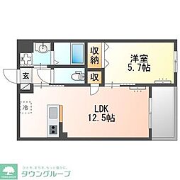 サンジュ(Sanju) 1LDKの間取図画像
