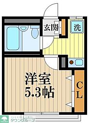 メゾンオオギット 1Kの間取図画像