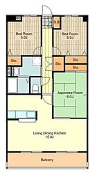 アスティー立川栄町 3LDKの間取図画像