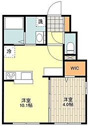 ガーデンテラスアイリス 1LDKの間取図画像