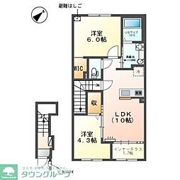 メルヴェール 2LDKの間取図画像