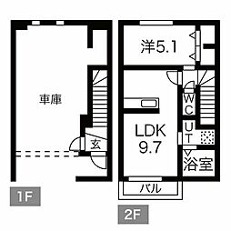 Garace TUKASA 1LDKの間取図画像