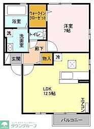 ルージュモア 2LDKの間取図画像