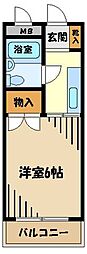 サンライズ昭島 1Kの間取図画像