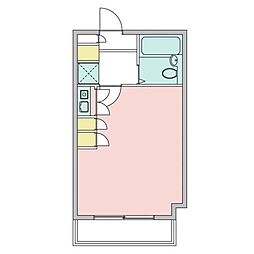 トーシンハイツ立川柴崎町 ワンルームの間取図画像