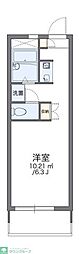レオパレス谷津 1Kの間取図画像