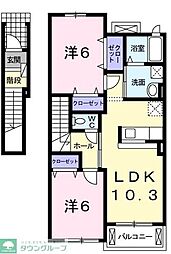 サウスセブン1 2LDKの間取図画像