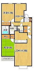 ランビニオン 3LDKの間取図画像