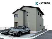 外観完成イメージ/並列2台駐車可能。北東角地で開放感があります。