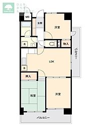 東京メトロ東西線 南行徳駅 徒歩3分の賃貸マンション 5階3LDKの間取り