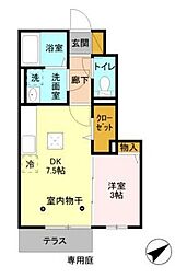 ソーヤエイトクファーム 1階1DKの間取り