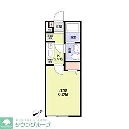 東葉高速鉄道 船橋日大前駅 徒歩15分の賃貸アパート 3階1Kの間取り