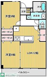 イーストピア 3階2LDKの間取り