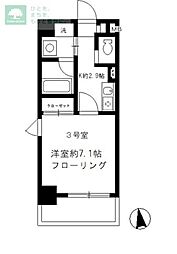 トランスパレント 7階1Kの間取り