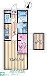 レスコムアルファ 1階1Kの間取り