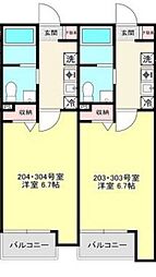 WALEA 1Kの間取図画像