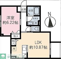 (仮称)高砂3丁目パレス 1LDKの間取図画像