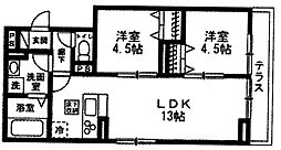 グランデュール新検見川 2LDKの間取図画像