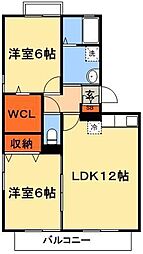 エトワール・A 2LDKの間取図画像