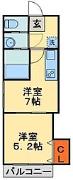 プライムヒルズ千葉中央 1DKの間取図画像