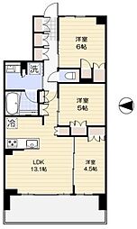 ベルドゥムール鎌ヶ谷オーク 2SLDKの間取図画像