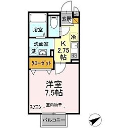 スマートF 1Kの間取図画像
