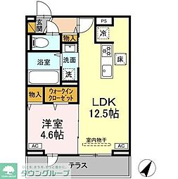 汐見丘PJ 1LDKの間取図画像