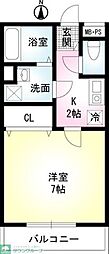 Gハウス 1Kの間取図画像