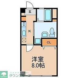 マンション 1Kの間取図画像