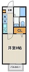 ドリームシャトー市川大野 1Kの間取図画像