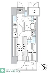 レフィールオーブ南行徳駅前 1LDKの間取図画像