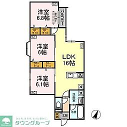MOCRAFT南小岩 3LDKの間取図画像
