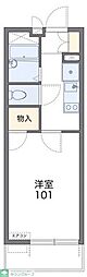 レオパレスアドバンストライフ 1Kの間取図画像