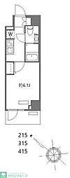 N-stage西船橋市川 1Kの間取図画像