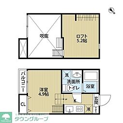 ラ・アスセーナ本八幡 ワンルームの間取図画像