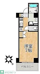 ステーションタワー浦安 1Kの間取図画像