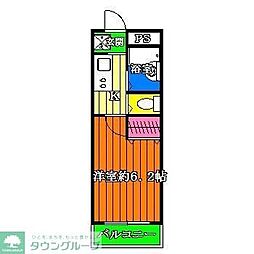 フォルテシモ 1Kの間取図画像