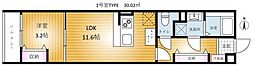 REVENE習志野 1LDKの間取図画像