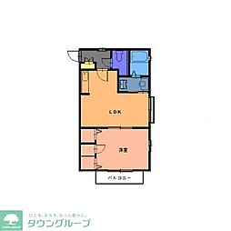 ボナール 1LDKの間取図画像