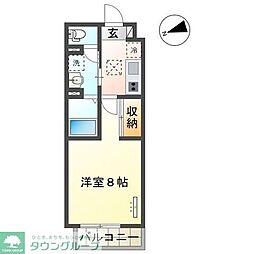 ラ フェリシテK 1Kの間取図画像