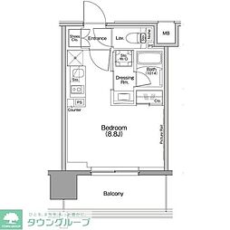 ザ・パークハビオ行徳駅前 ワンルームの間取図画像