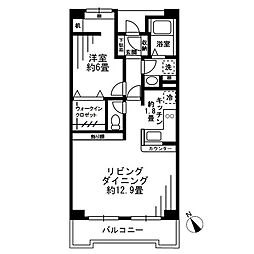 ベルウッド一之江 1LDKの間取図画像