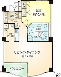 パークセレノ真鶴アスール 1LDKの間取図画像