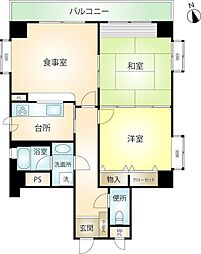 ライオンズマンション南熱海 2LDKの間取図画像