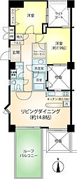 サンヴェール熱海伊豆山 2LDKの間取図画像